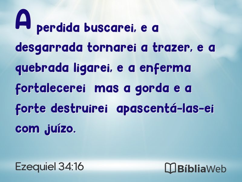 Ezequiel 34:16 em imagem para compartilhar