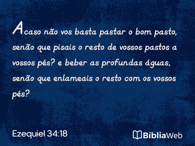 Ezequiel 34:18 em imagem para compartilhar