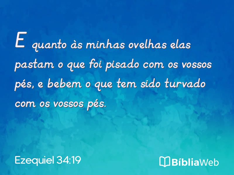 Ezequiel 34:19 em imagem para compartilhar
