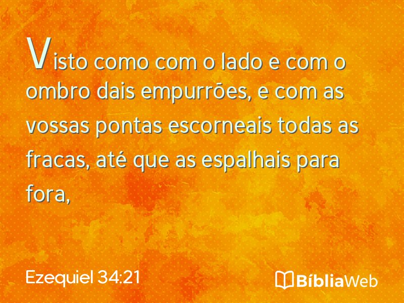 Ezequiel 34:21 em imagem para compartilhar