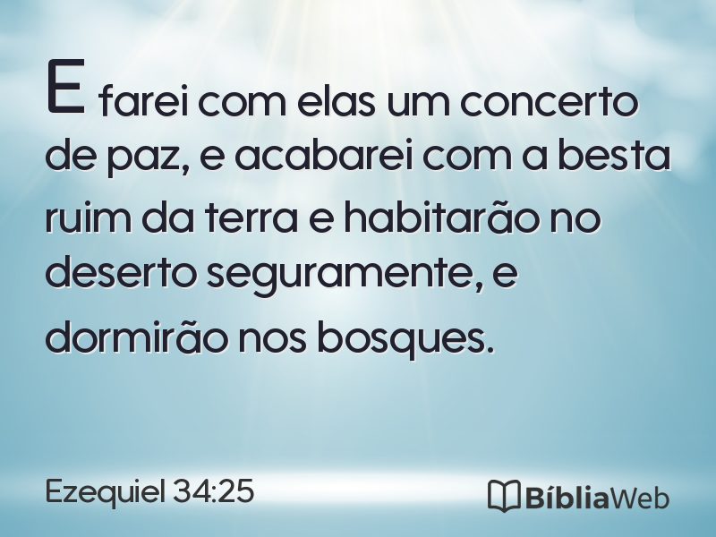 Ezequiel 34:25 em imagem para compartilhar