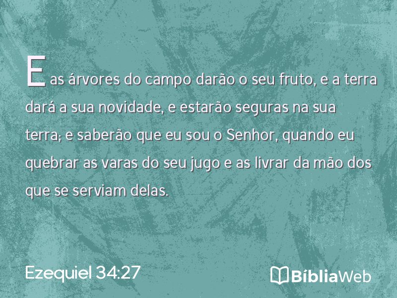 Ezequiel 34:27 em imagem para compartilhar