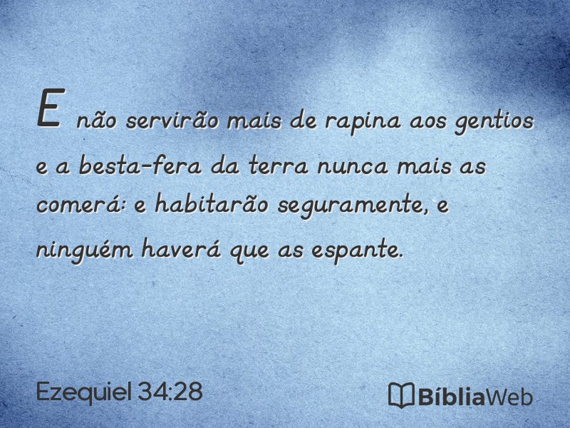 Ezequiel 34:28 em imagem para compartilhar