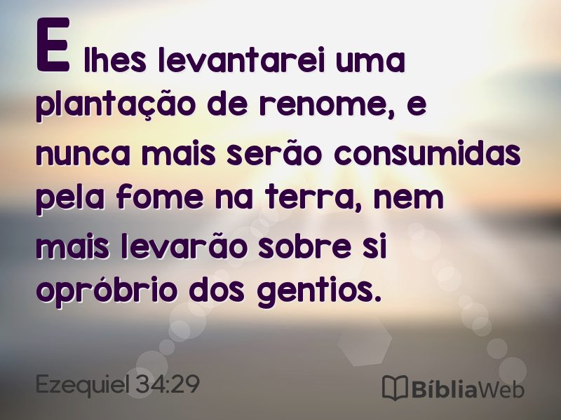 Ezequiel 34:29 em imagem para compartilhar