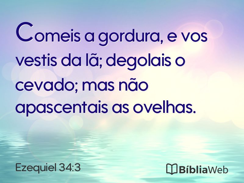 Ezequiel 34:3 em imagem para compartilhar