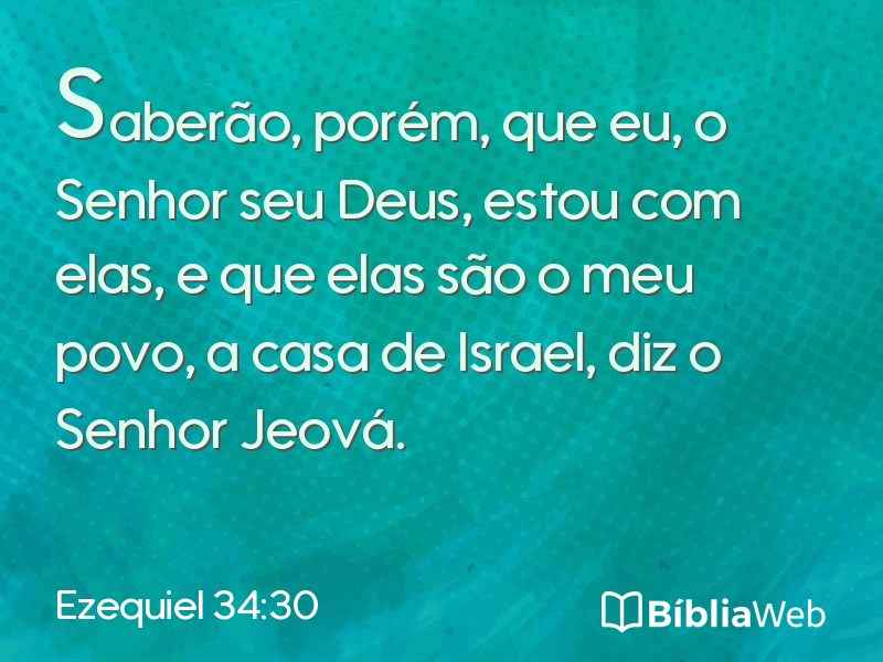Ezequiel 34:30 em imagem para compartilhar