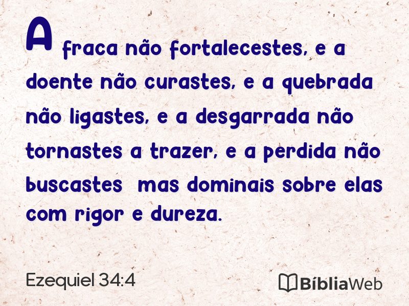 Ezequiel 34:4 em imagem para compartilhar