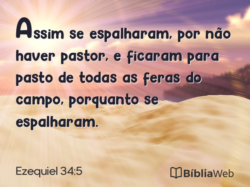 Ezequiel 34:5 em imagem para compartilhar