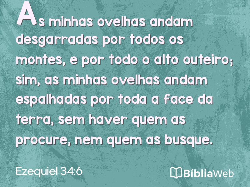 Ezequiel 34:6 em imagem para compartilhar