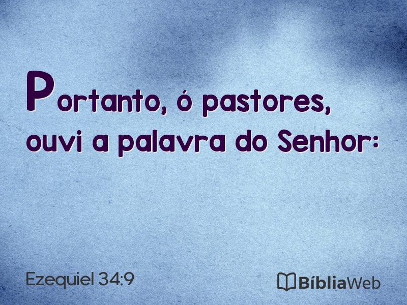 Ezequiel 34:9 em imagem para compartilhar