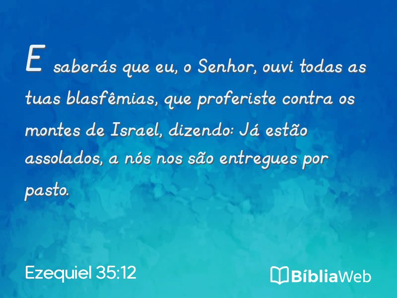 Ezequiel 35:12 em imagem para compartilhar