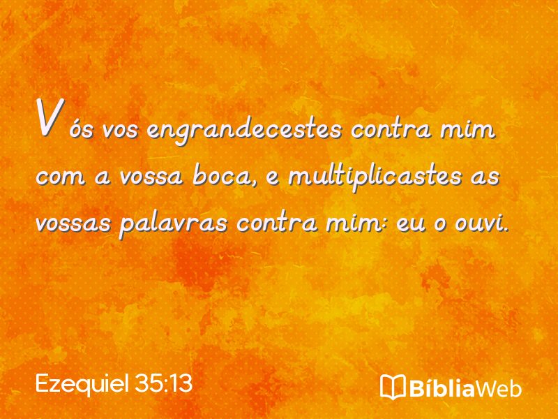 Ezequiel 35:13 em imagem para compartilhar