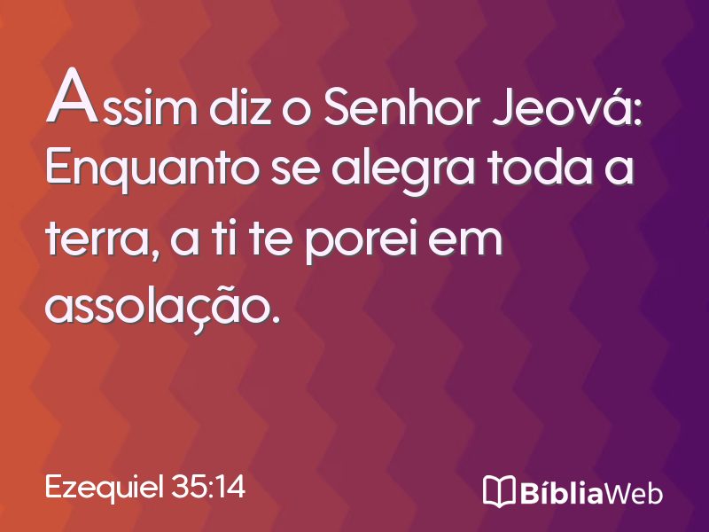 Ezequiel 35:14 em imagem para compartilhar