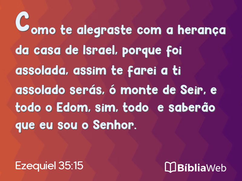 Ezequiel 35:15 em imagem para compartilhar