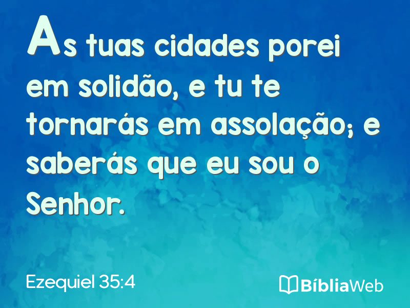 Ezequiel 35:4 em imagem para compartilhar
