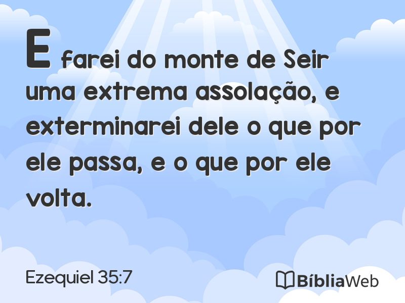 Ezequiel 35:7 em imagem para compartilhar