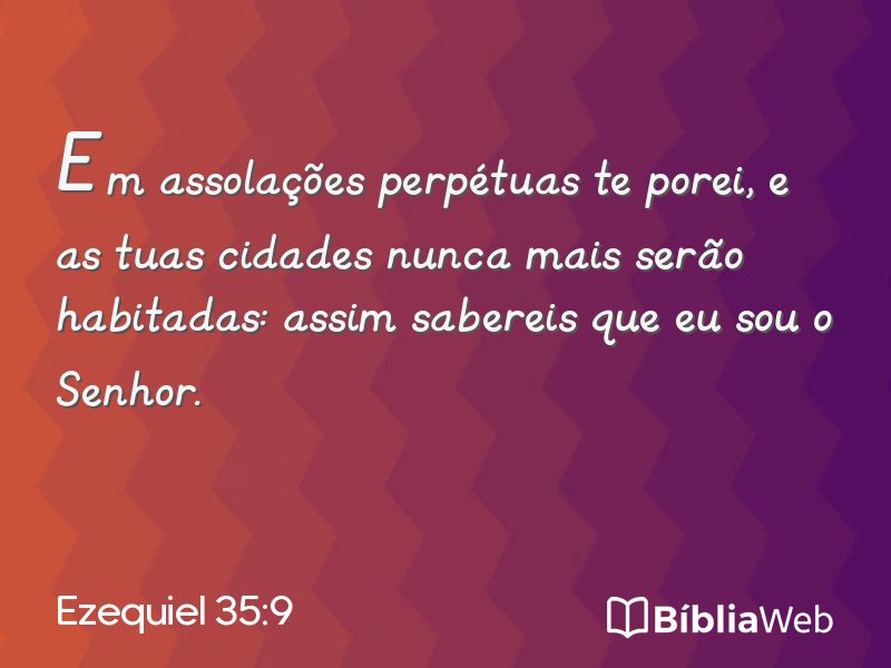 Ezequiel 35:9 em imagem para compartilhar