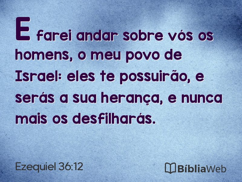 Ezequiel 36:12 em imagem para compartilhar