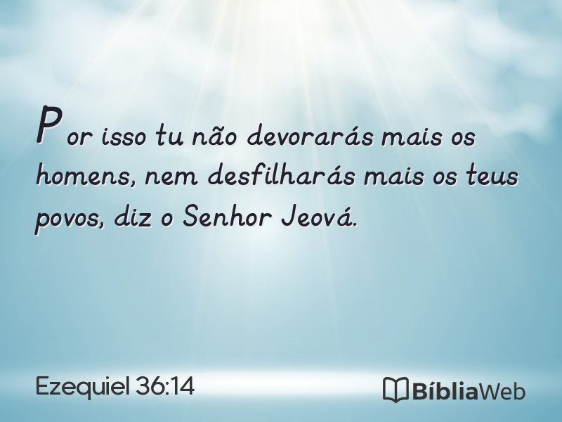 Ezequiel 36:14 em imagem para compartilhar