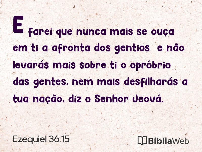 Ezequiel 36:15 em imagem para compartilhar