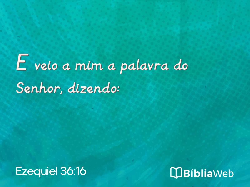 Ezequiel 36:16 em imagem para compartilhar