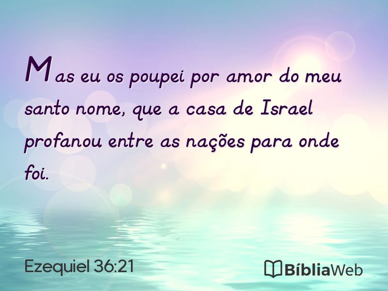 Ezequiel 36:21 em imagem para compartilhar