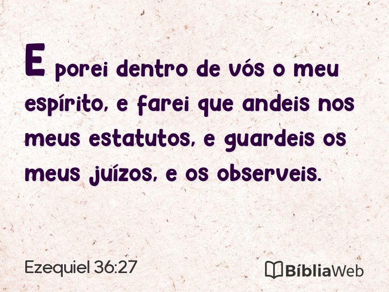 Ezequiel 36:27 em imagem para compartilhar