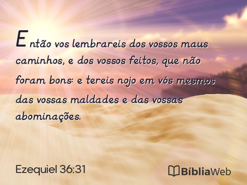 Ezequiel 36:31 em imagem para compartilhar