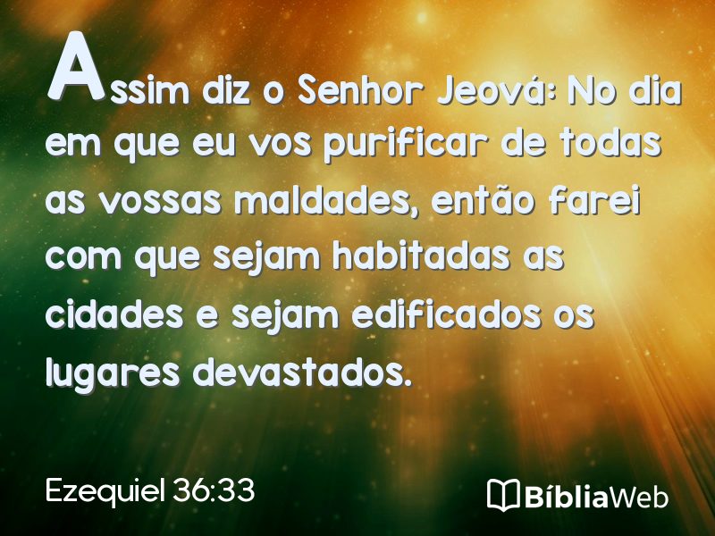 Ezequiel 36:33 em imagem para compartilhar
