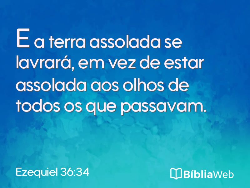 Ezequiel 36:34 em imagem para compartilhar