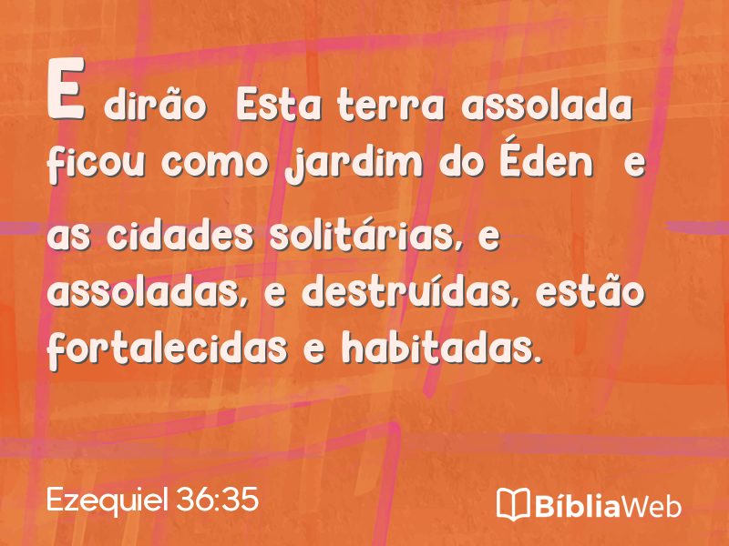 Ezequiel 36:35 em imagem para compartilhar
