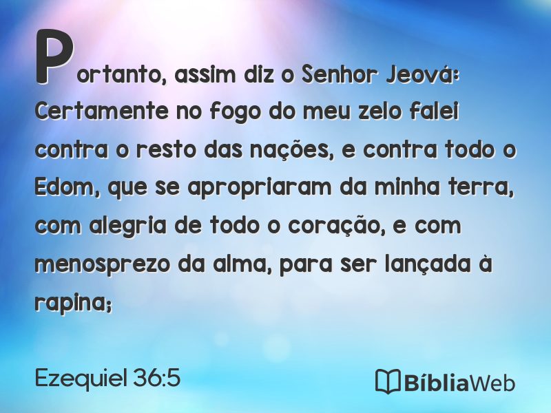 Ezequiel 36:5 em imagem para compartilhar