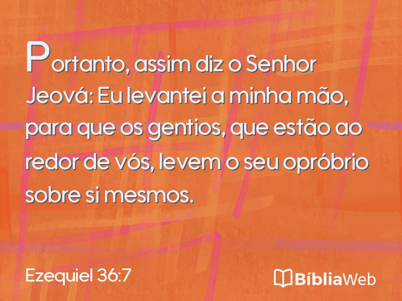 Ezequiel 36:7 em imagem para compartilhar