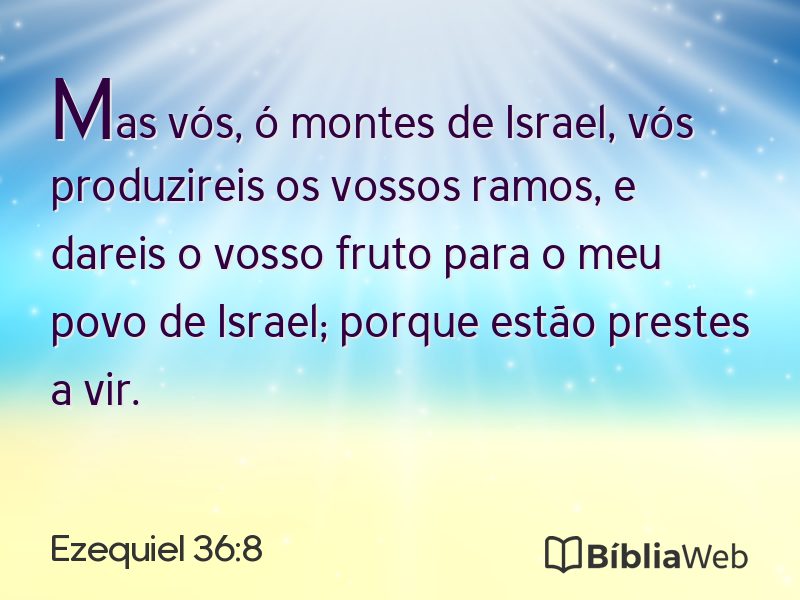 Ezequiel 36:8 em imagem para compartilhar