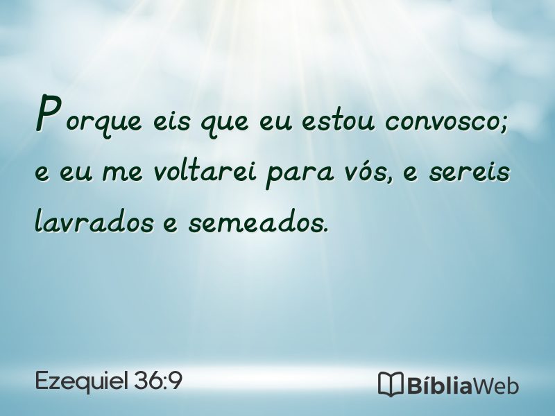 Ezequiel 36:9 em imagem para compartilhar