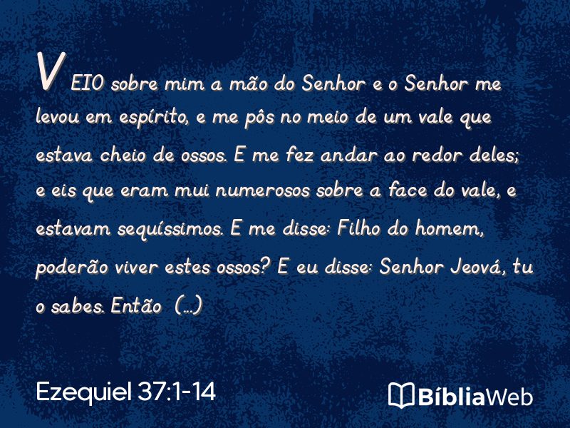 Ezequiel 37:1-14 em imagem para compartilhar