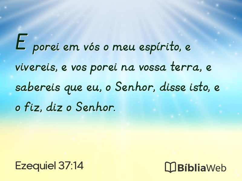 Ezequiel 37:14 em imagem para compartilhar