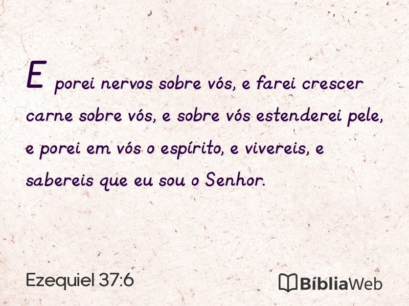 Ezequiel 37:6 em imagem para compartilhar