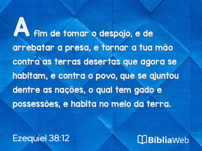 Ezequiel 38:12 em imagem para compartilhar