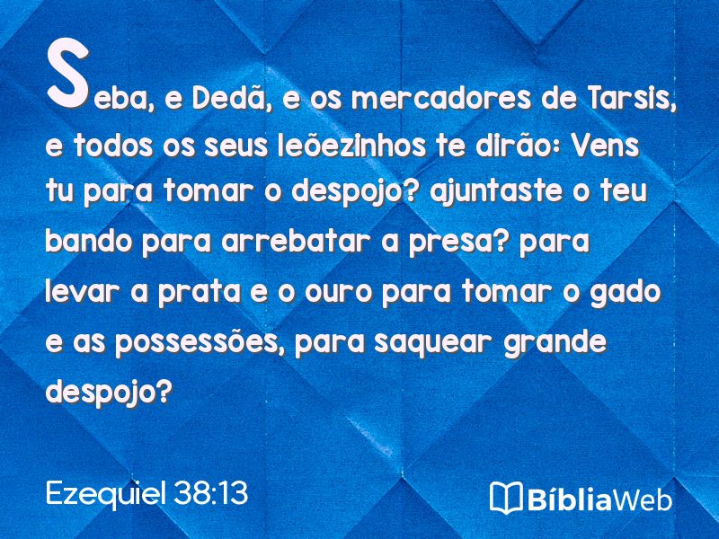 Ezequiel 38:13 em imagem para compartilhar