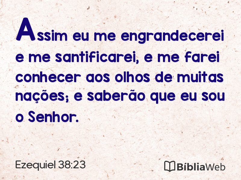 Ezequiel 38:23 em imagem para compartilhar