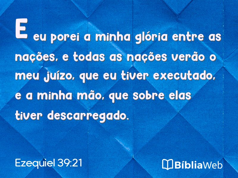 Ezequiel 39:21 em imagem para compartilhar