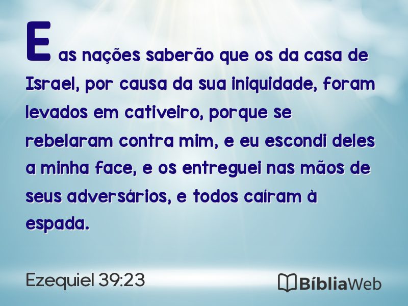Ezequiel 39:23 em imagem para compartilhar