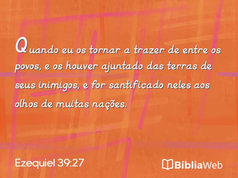 Ezequiel 39:27 em imagem para compartilhar