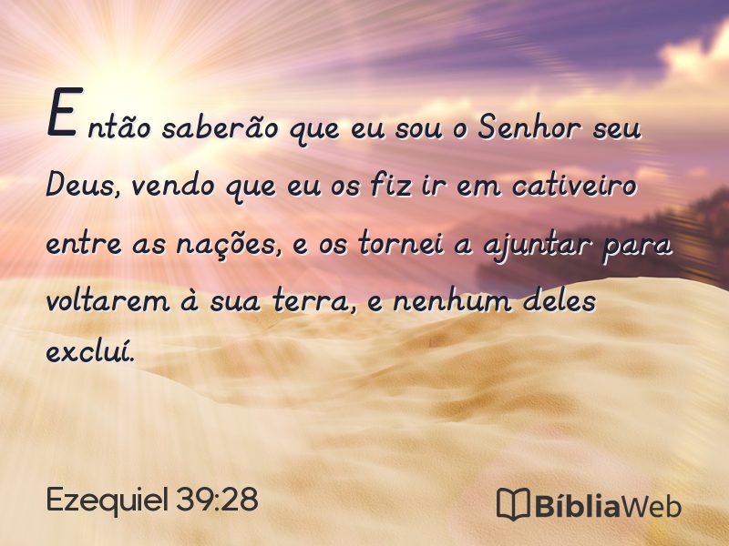 Ezequiel 39:28 em imagem para compartilhar
