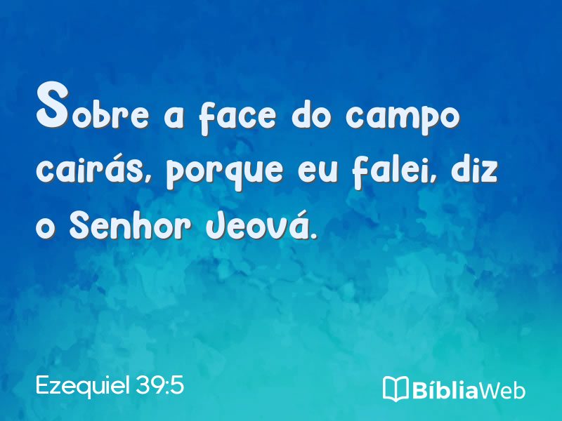 Ezequiel 39:5 em imagem para compartilhar