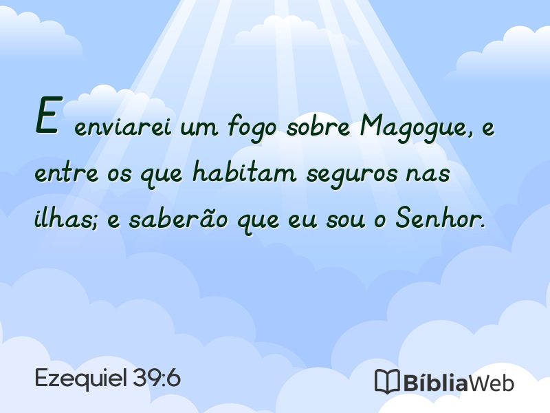 Ezequiel 39:6 em imagem para compartilhar
