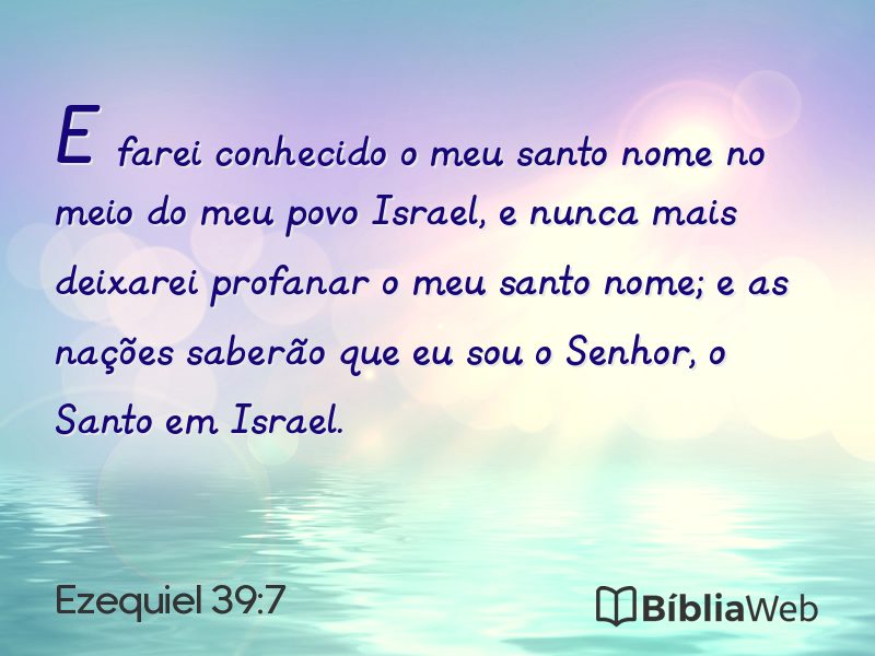 Ezequiel 39:7 em imagem para compartilhar