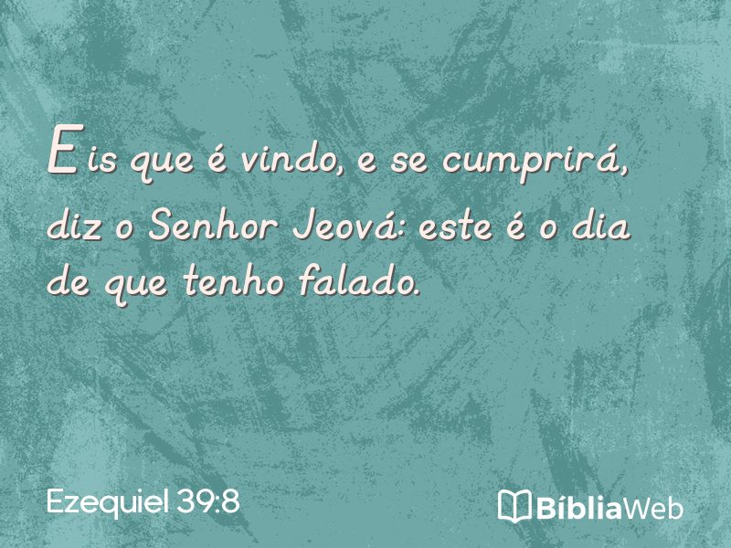 Ezequiel 39:8 em imagem para compartilhar