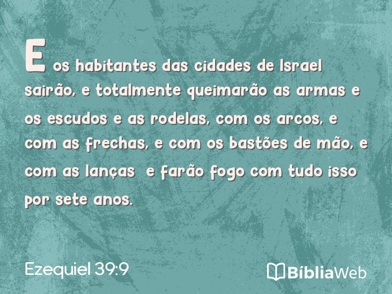 Ezequiel 39:9 em imagem para compartilhar